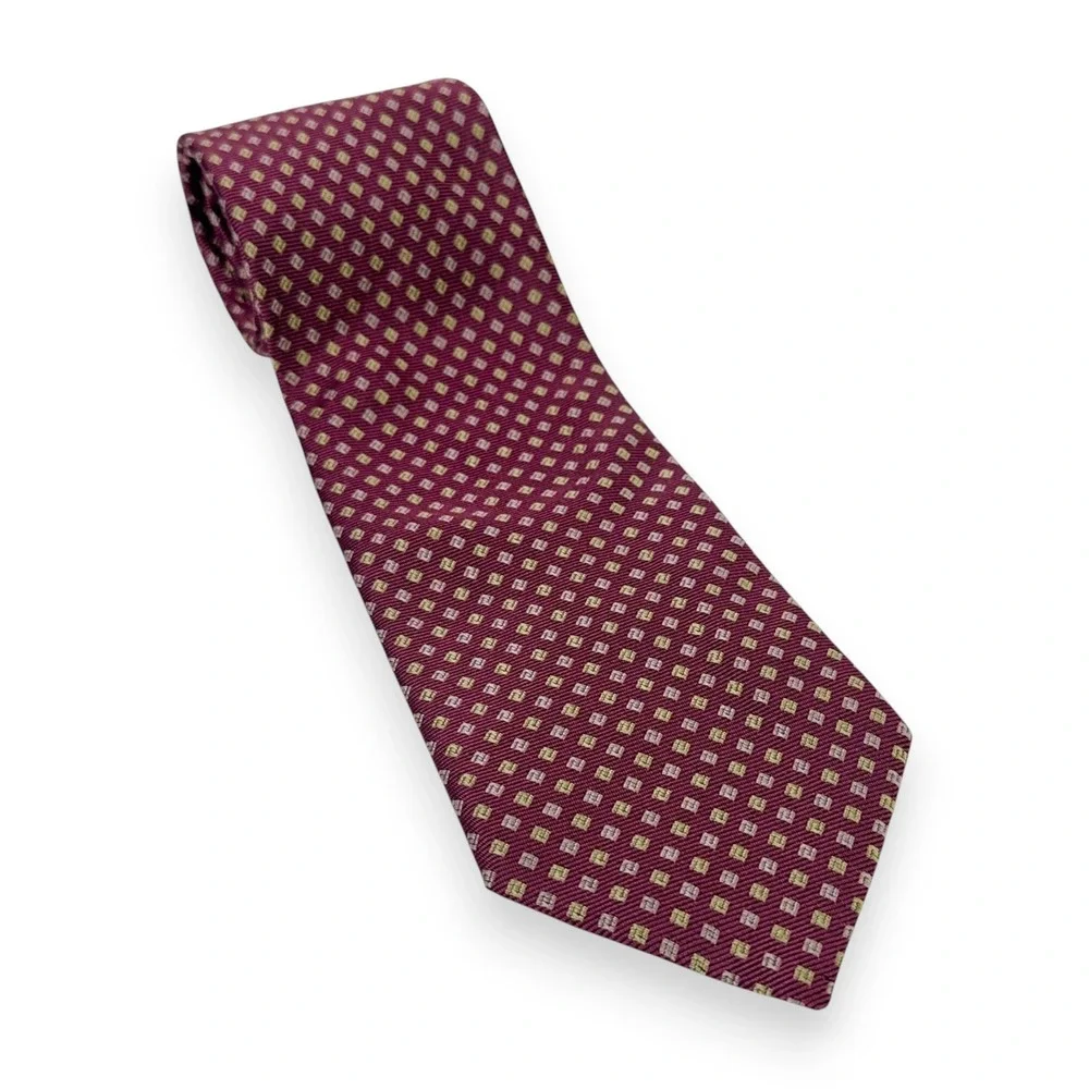 Brooks Brothers Mens Silk Tie 60.5 x‎ 3.75 Long Purple Foulard USA Ivy Preppy